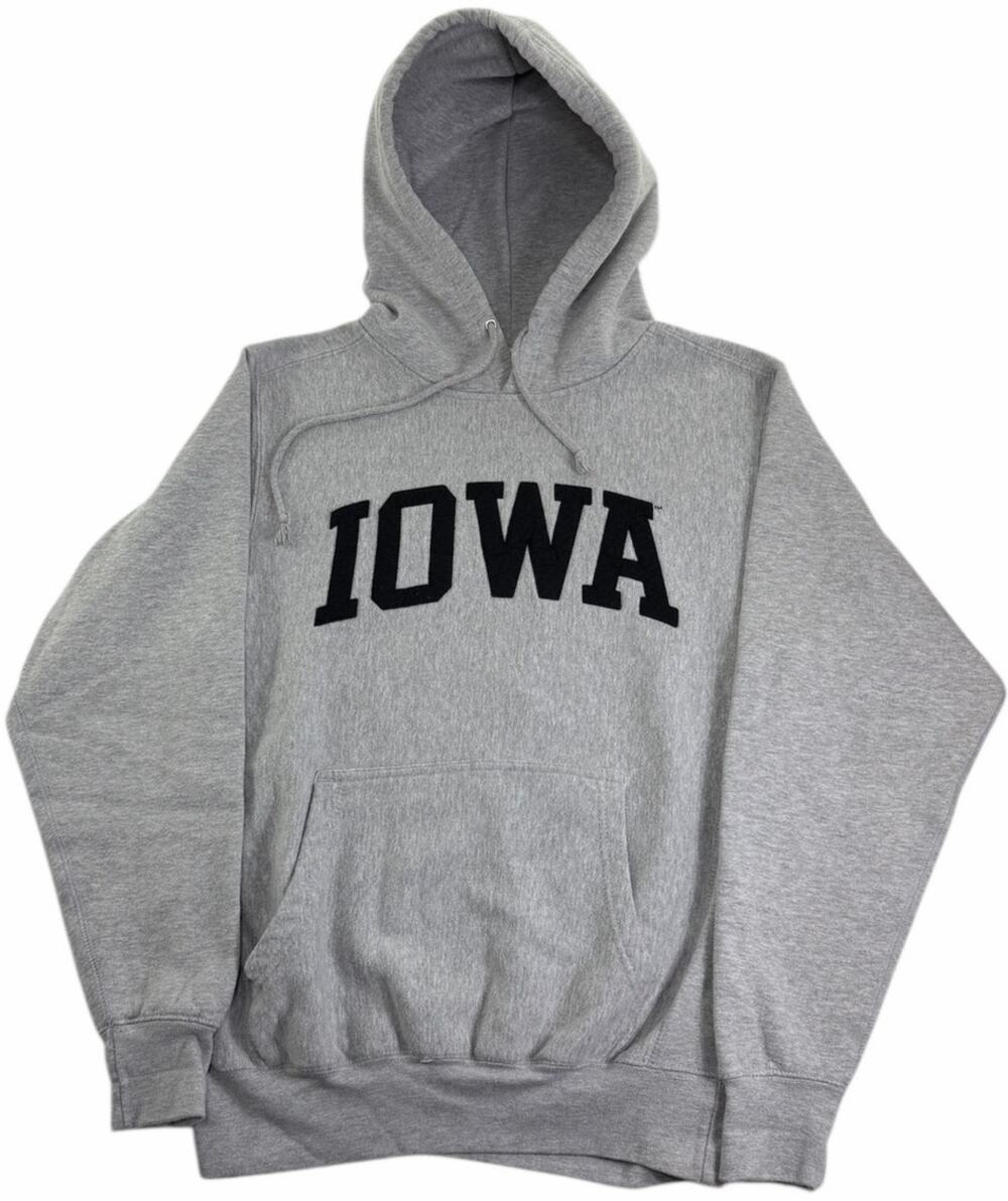 Vintage 90s University of Iowa Hawkeyes Pro-Weave Hoodie Mens XS Grey Sweatshirt